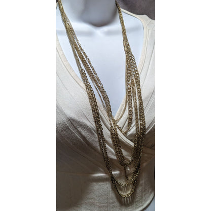 Y2K Glam Multilayer Gold Chain Necklace