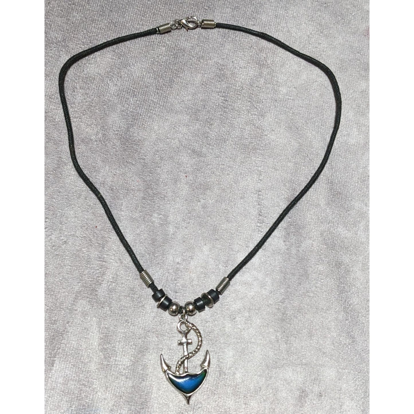 Retro Color Changing Mood Anchor Pendant Necklace