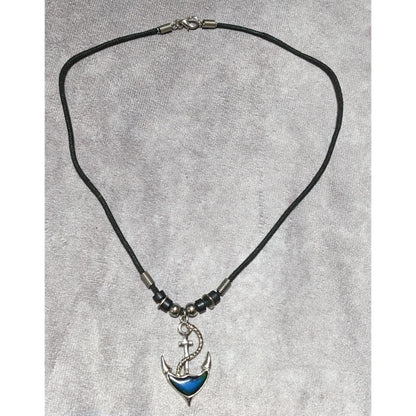 Retro Color Changing Mood Anchor Pendant Necklace