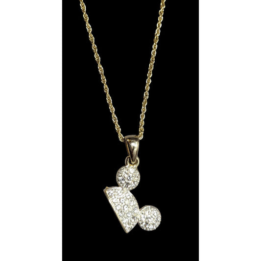 Disney Crystal Mickey Pave Pendant Necklace