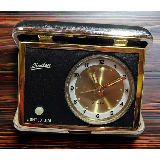 Linden Vintage Lighted Dial Travel Alarm Clock