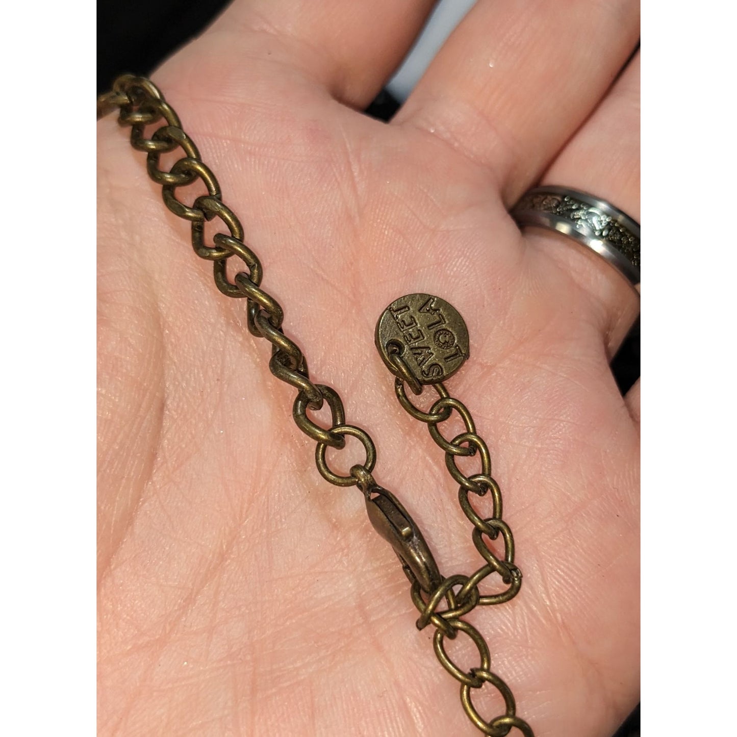 Y2K Glam Sweet Lola Multi-Strand Crystal Vintage Gold-Tone Necklace