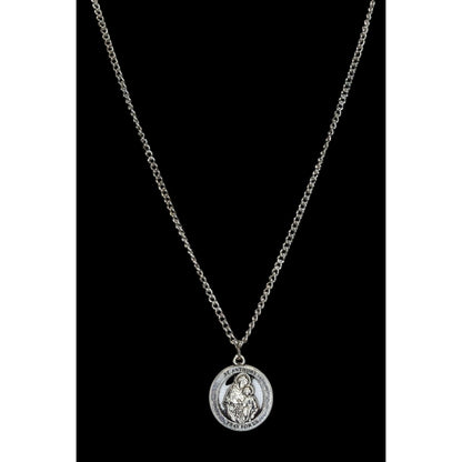 Religious Catholic Vintage Style St Anthony Pray for Us Medal Necklace