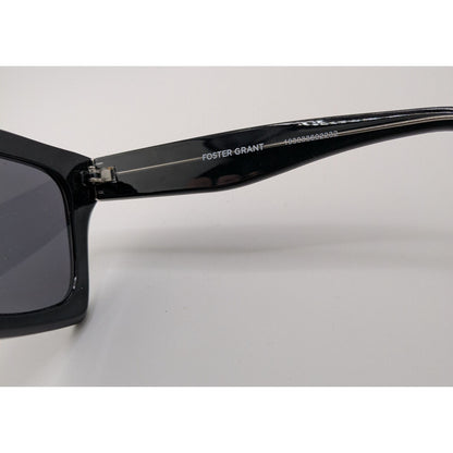 Foster Grant Black Oversized Retro Square Sunglasses 52mm Lenses UV Protection