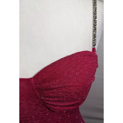 Windsor Raise A Glass Pink Glitter Mini Dress With Rhinestone Straps