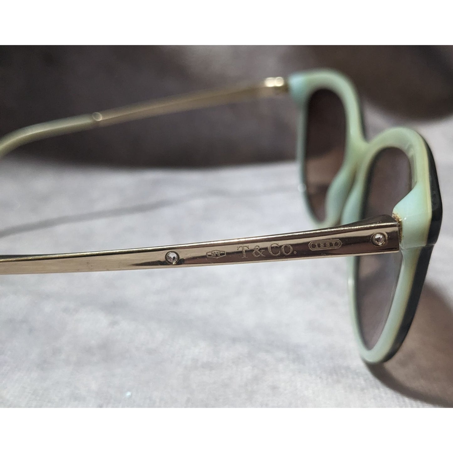 Tiffany & Co Tortoise And Blue Sunglasses