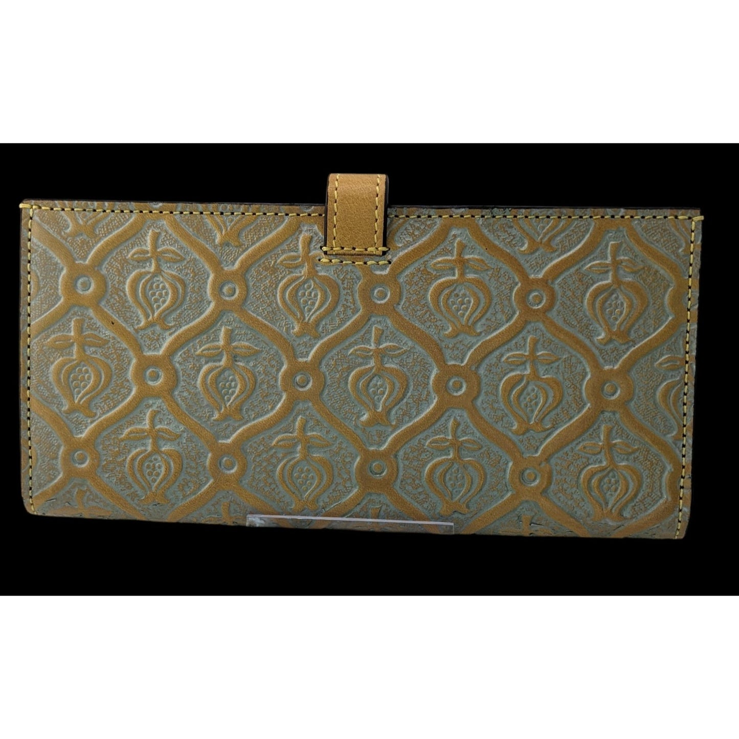 Meryan Embossed Isabelino Wallet In Handworked Vegetable Tanned Cow Leather 7x3.5x1
