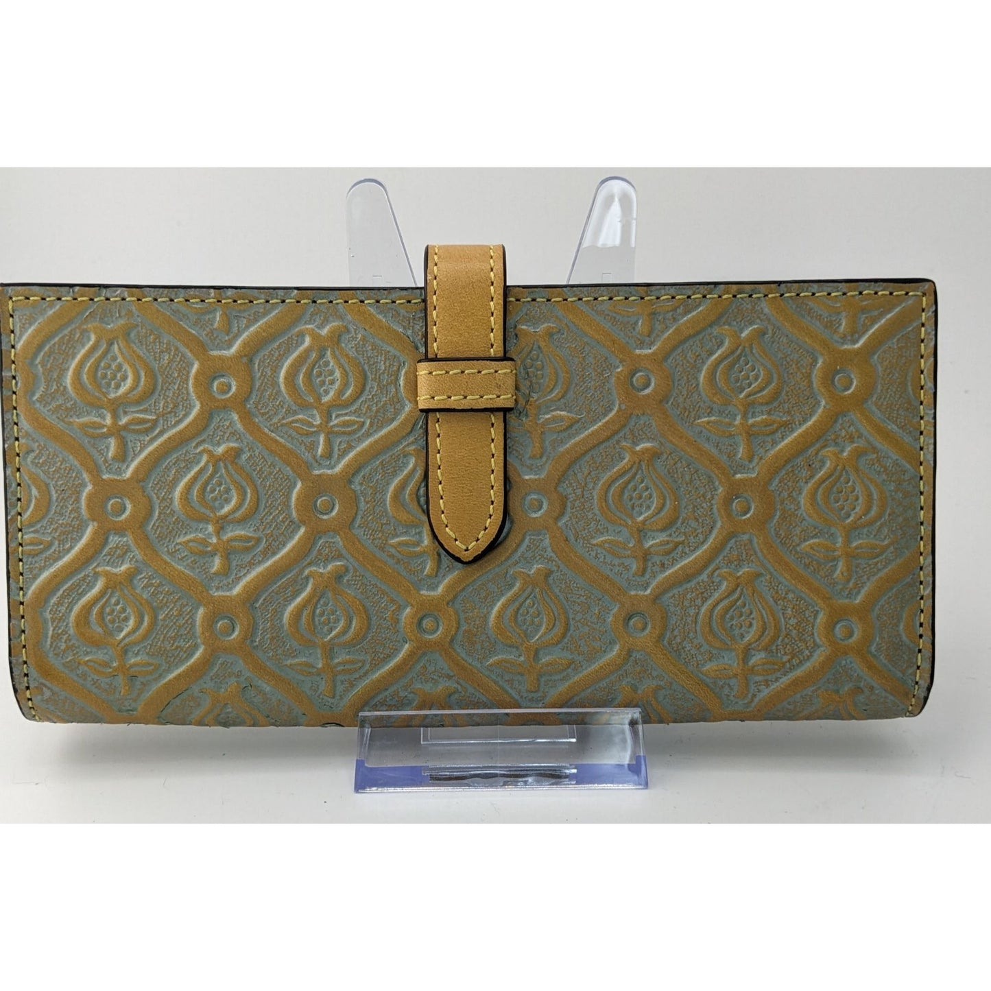 Meryan Embossed Isabelino Wallet In Handworked Vegetable Tanned Cow Leather 7x3.5x1