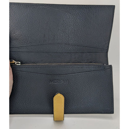 Meryan Embossed Isabelino Wallet In Handworked Vegetable Tanned Cow Leather 7x3.5x1