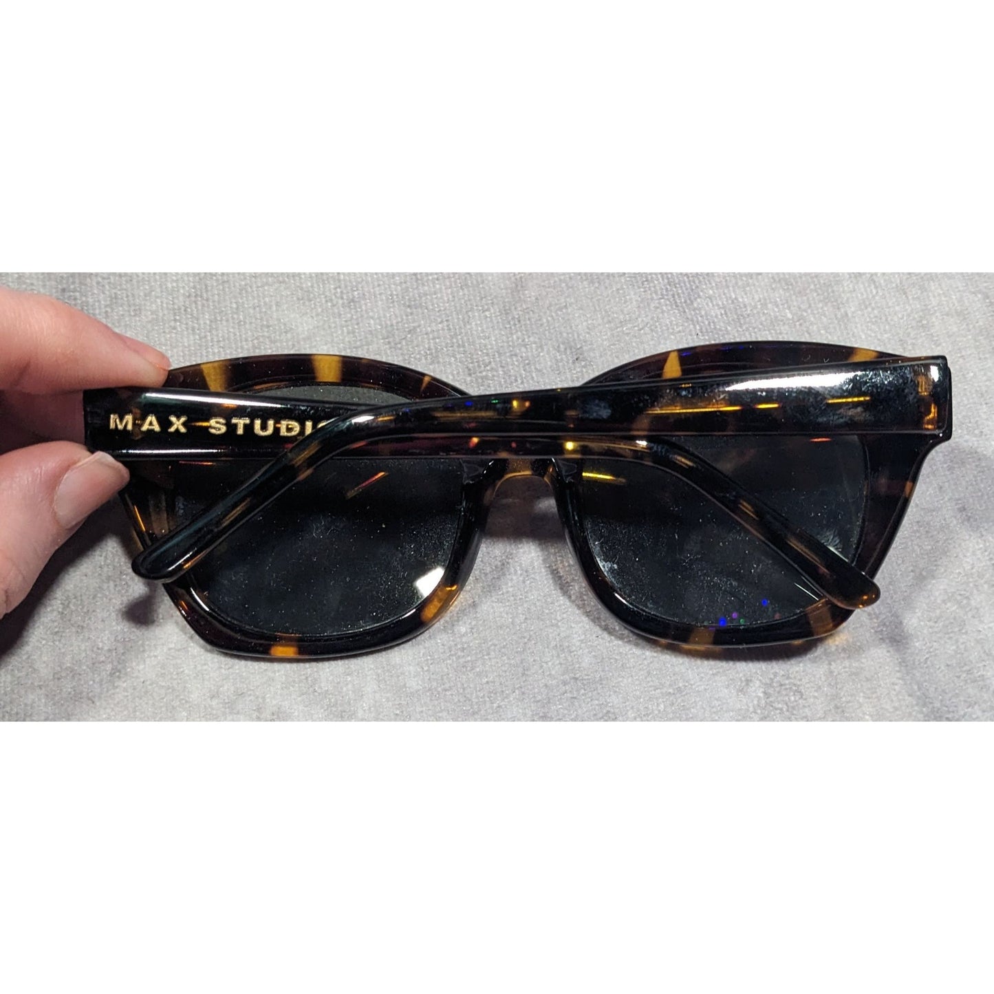 Max Studio MS07 Tort GN Retro Chunky Tortoise Sunglasses