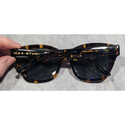 Max Studio MS07 Tort GN Retro Chunky Tortoise Sunglasses
