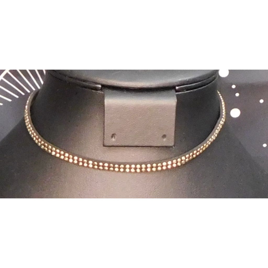 Simple Gothic Black Rhinestone Choker Necklace