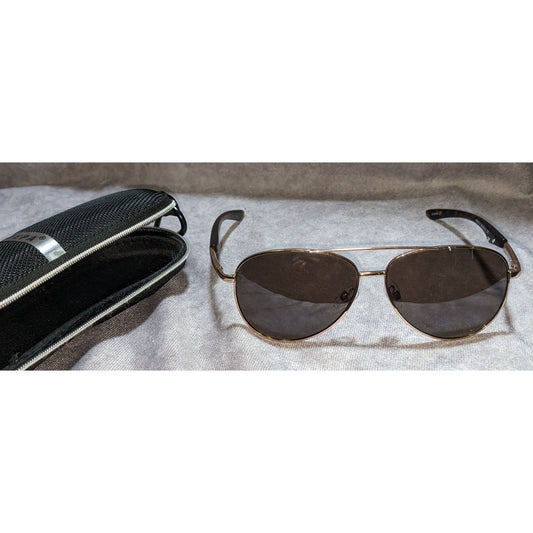 Rose Gold Tortoise Shell Aviator Sunglasses With Protective Case