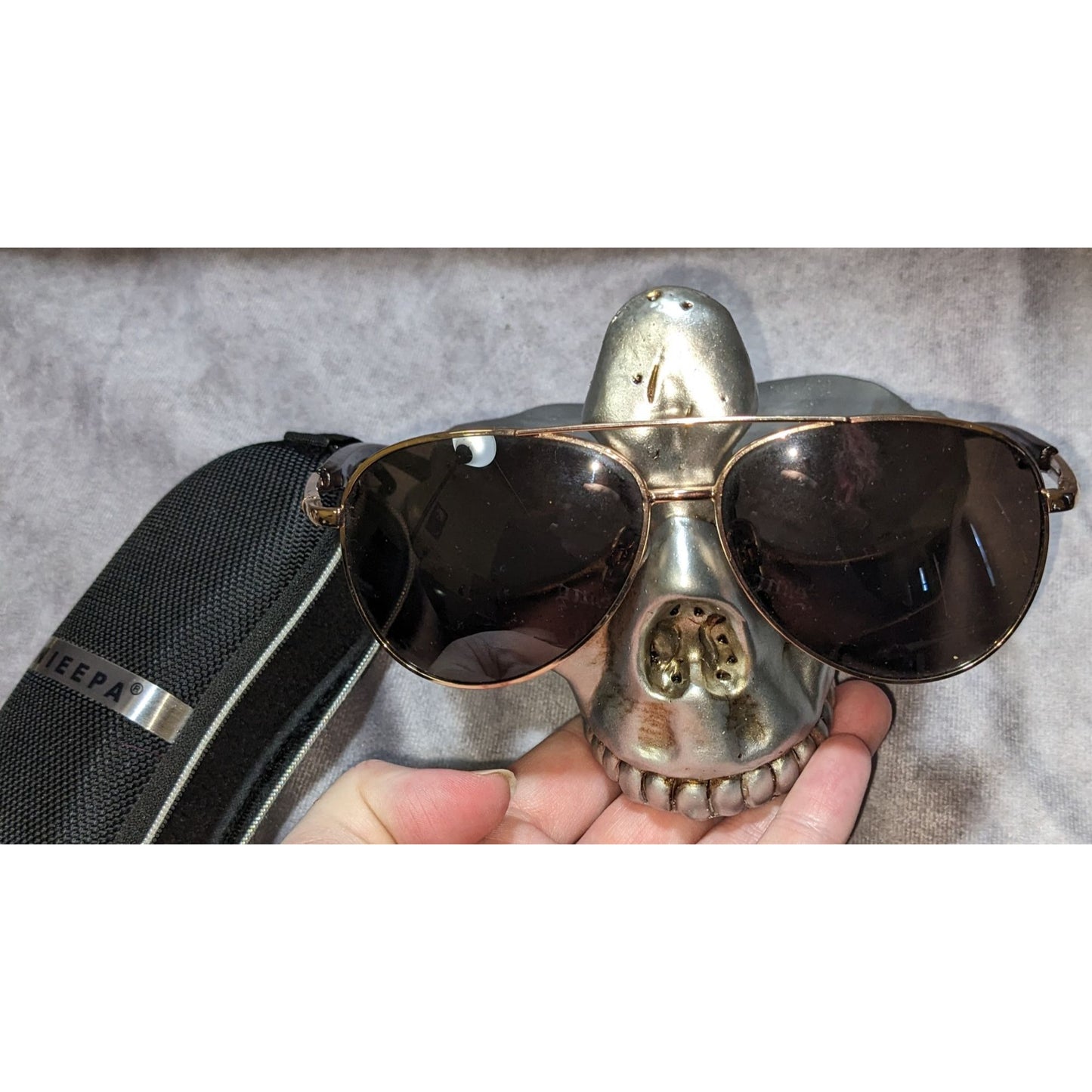 Rose Gold Tortoise Shell Aviator Sunglasses With Protective Case