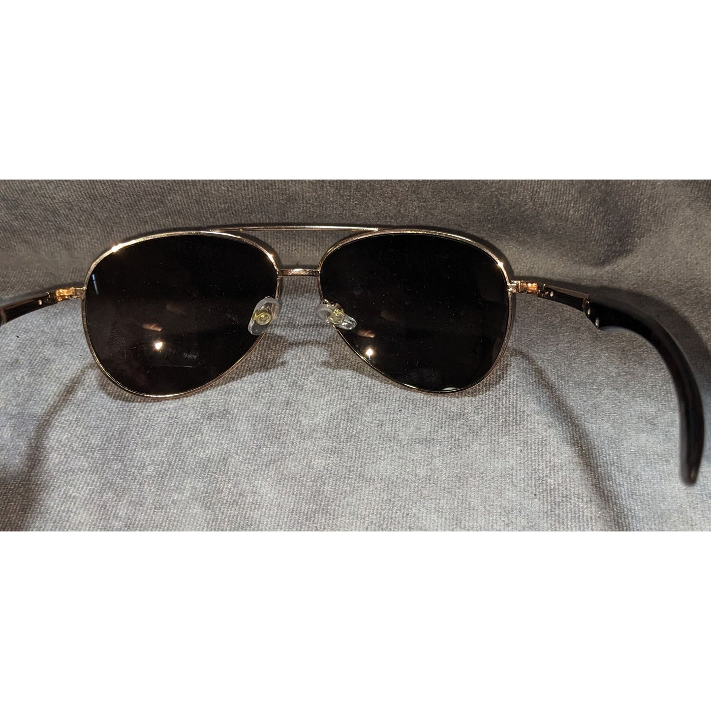 Rose Gold Tortoise Shell Aviator Sunglasses With Protective Case