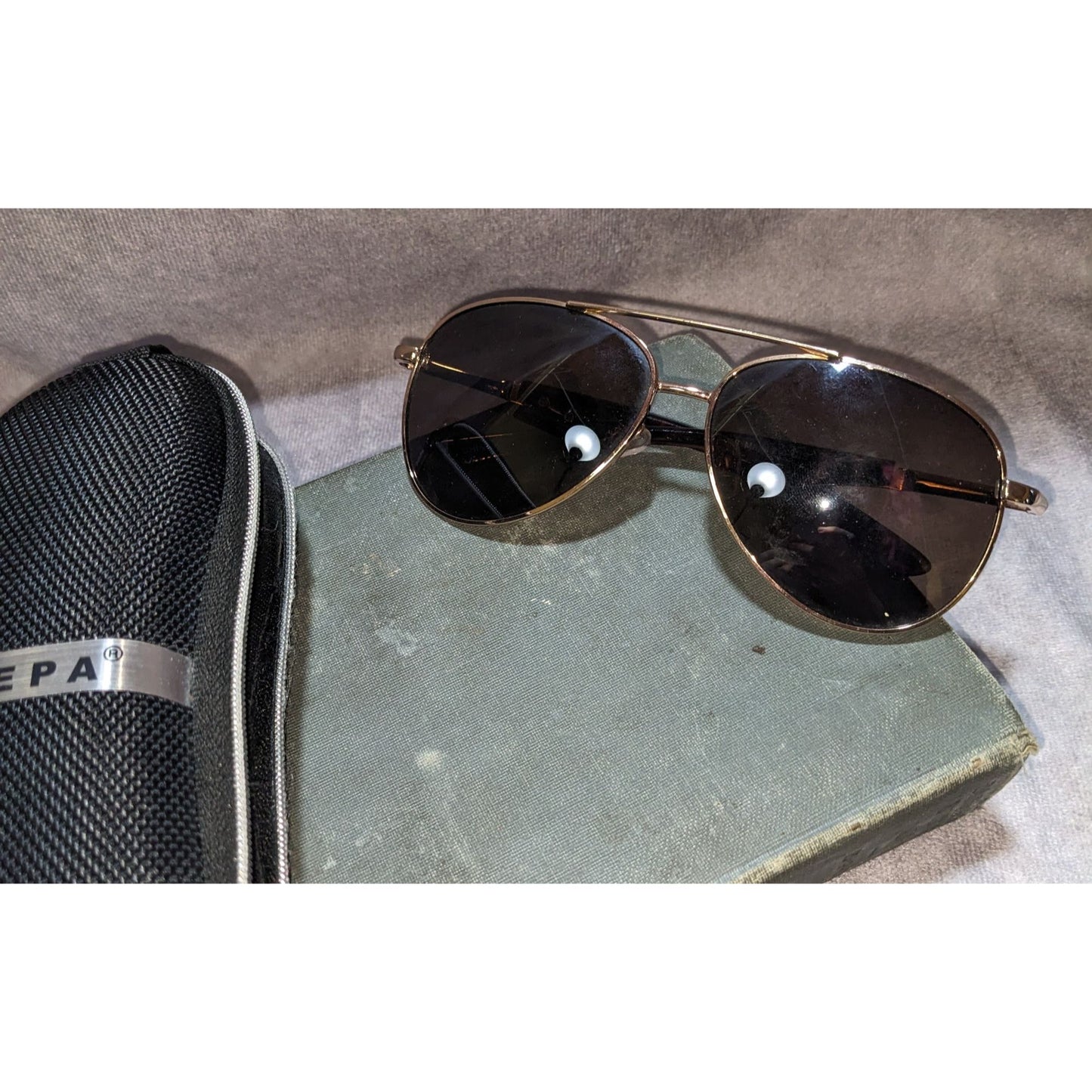 Rose Gold Tortoise Shell Aviator Sunglasses With Protective Case