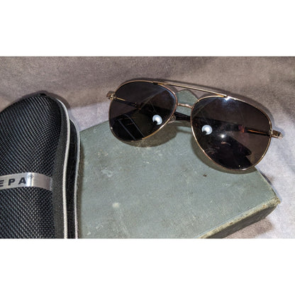 Rose Gold Tortoise Shell Aviator Sunglasses With Protective Case