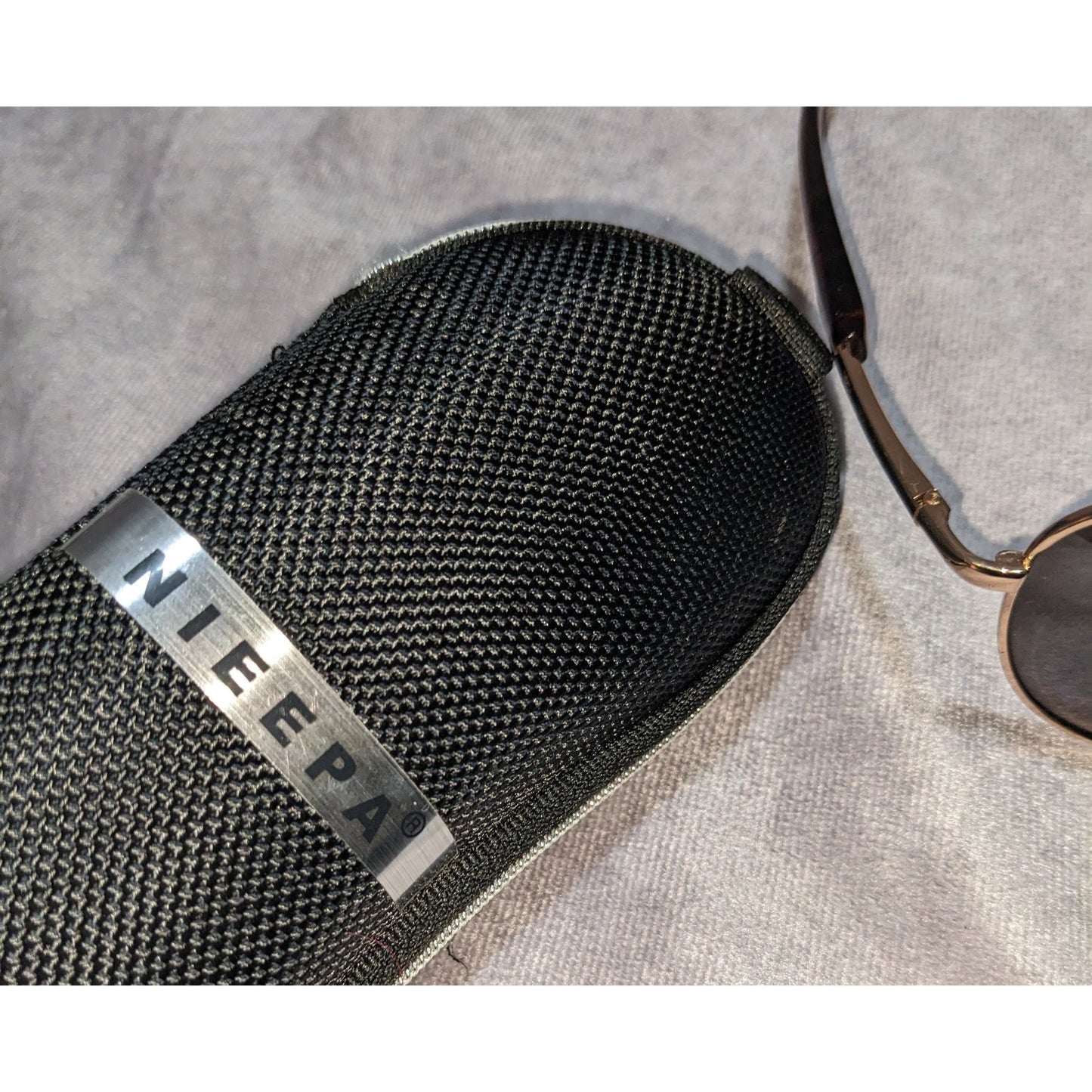 Rose Gold Tortoise Shell Aviator Sunglasses With Protective Case
