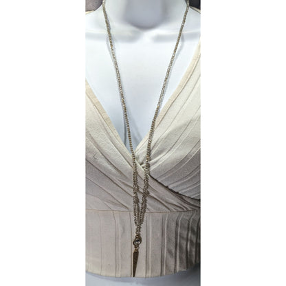 Canvas Brutalist Glam Gem And Spike Beaded Pendant Necklace