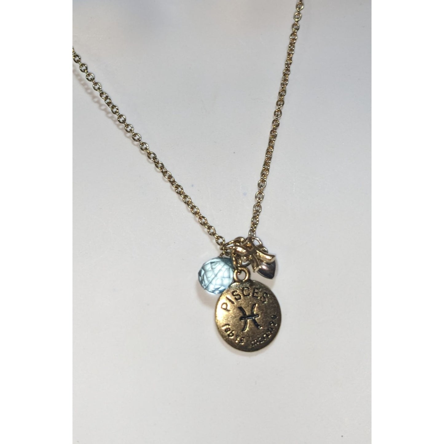 Pisces Zodiac Charm Pendant Coquette Celestial Zodiac Pisces Charm Necklace
