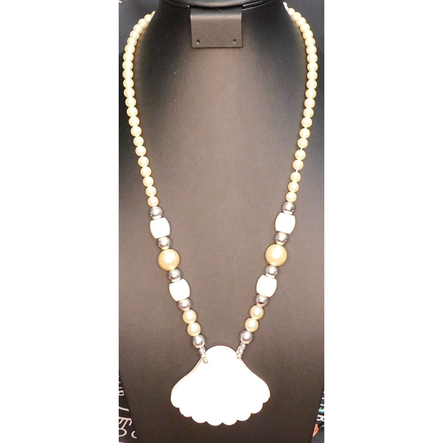 Mermaidcore Faux Pearl Seashell Pendant Necklace