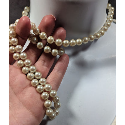 Vintage Napier Elegant Faux Pearl Beaded Necklace