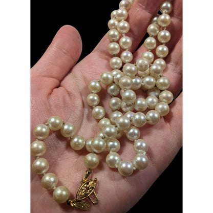 Vintage Napier Elegant Faux Pearl Beaded Necklace