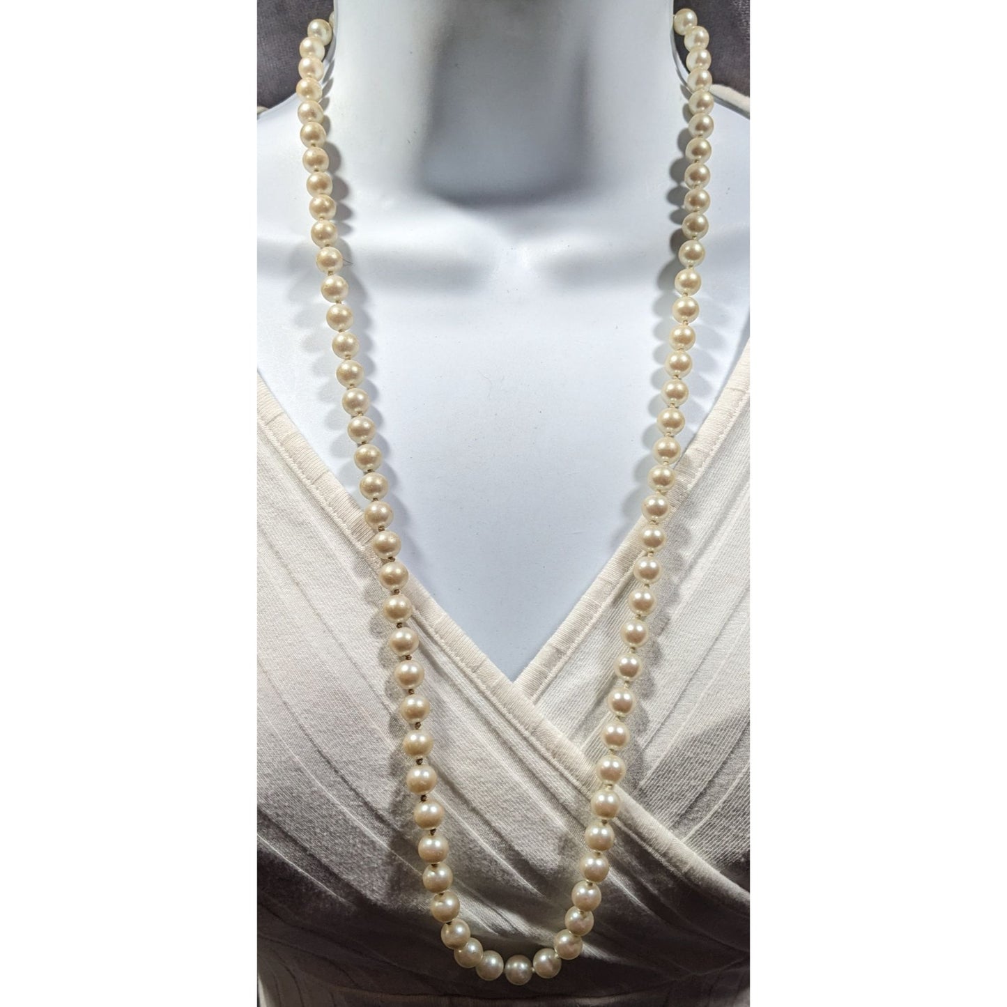 Vintage Napier Elegant Faux Pearl Beaded Necklace