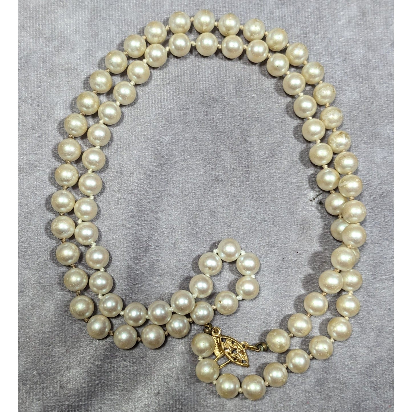 Vintage Napier Elegant Faux Pearl Beaded Necklace