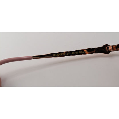 Jessica Simpson Rose Gold Aviator Sunglasses With Gradient Brown Lenses