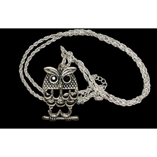 Nature Themed Fairycore Articulated Owl Necklace