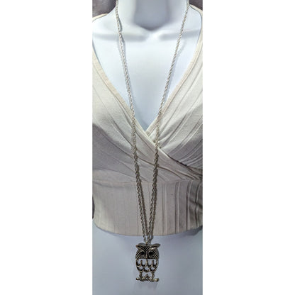 Nature Themed Fairycore Articulated Owl Necklace