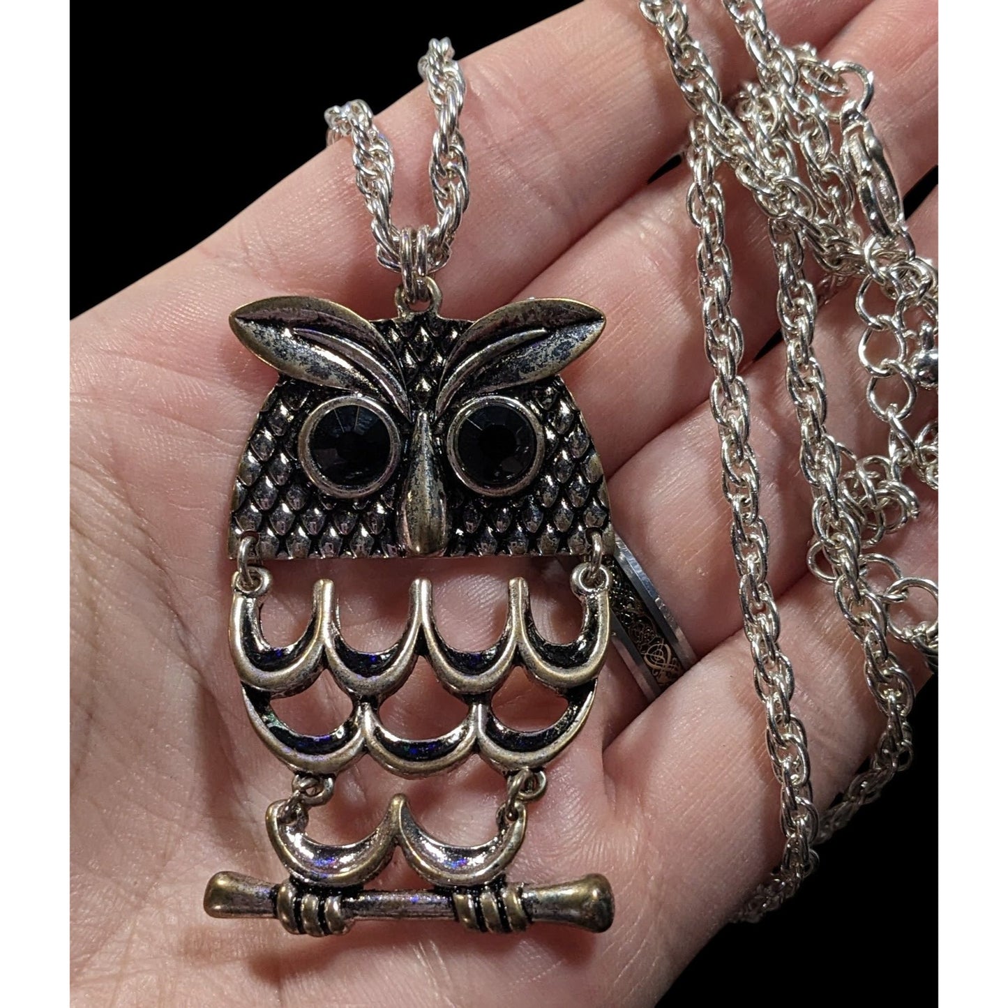 Nature Themed Fairycore Articulated Owl Necklace