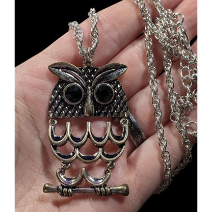 Nature Themed Fairycore Articulated Owl Necklace
