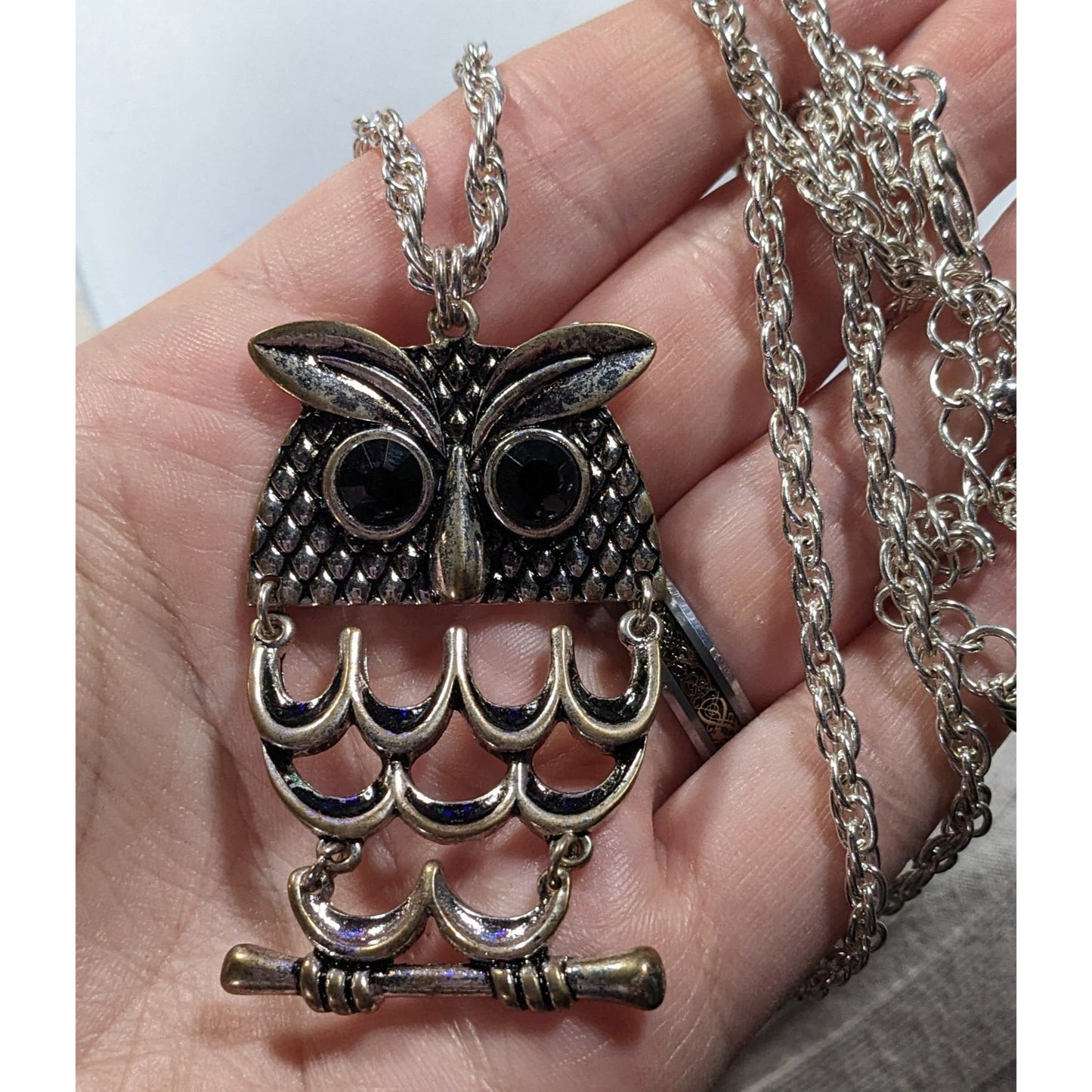 Nature Themed Fairycore Articulated Owl Necklace