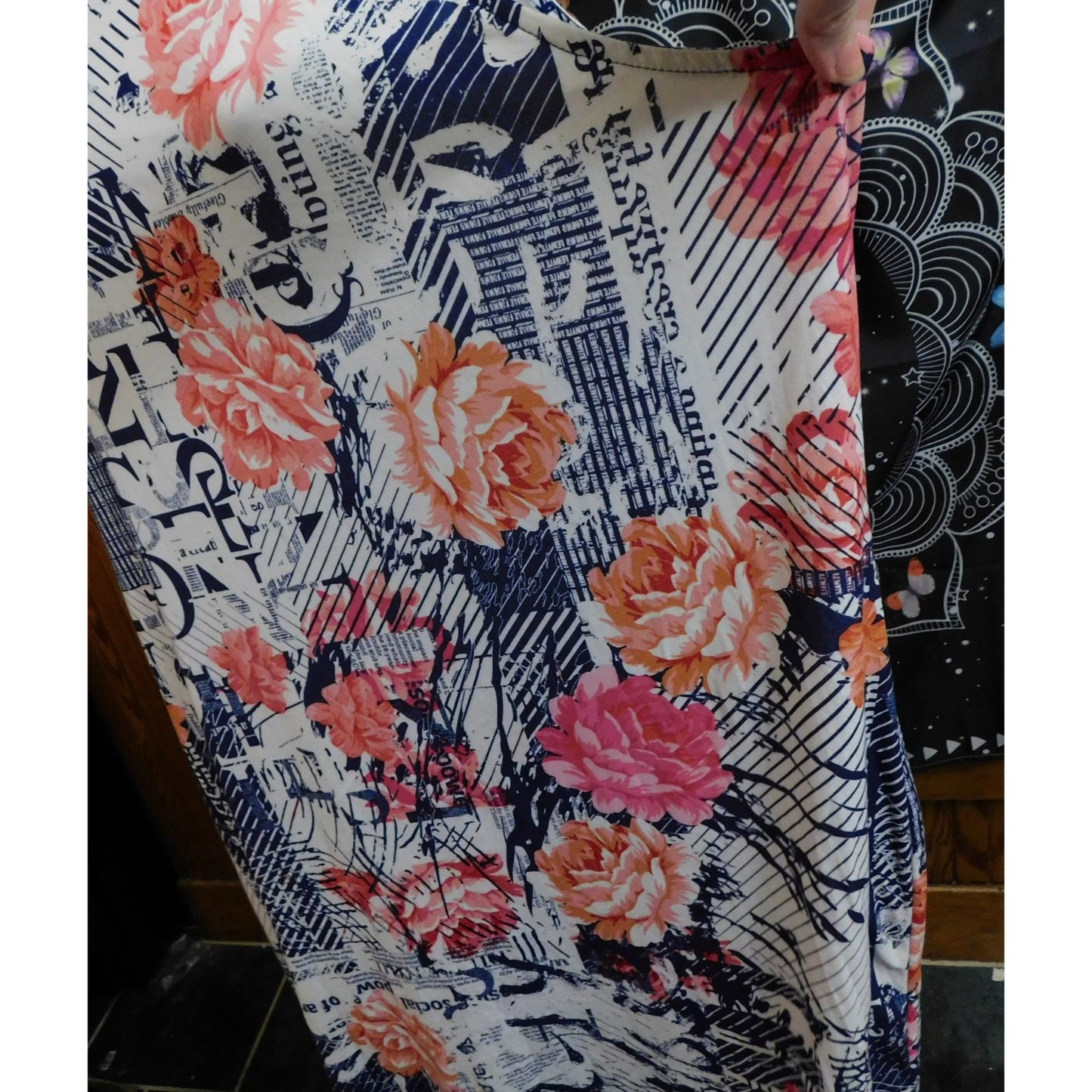 Love Brand Floral Print Strapless Midi Dress