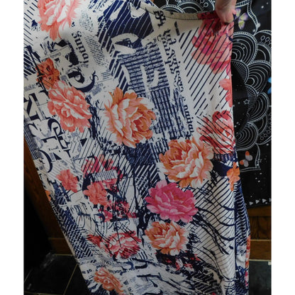 Love Brand Floral Print Strapless Midi Dress