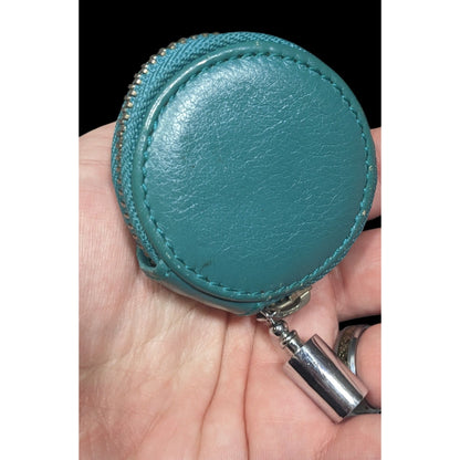 Vintage Penhaligon's Of London Round Blue Zipper Coin Purse