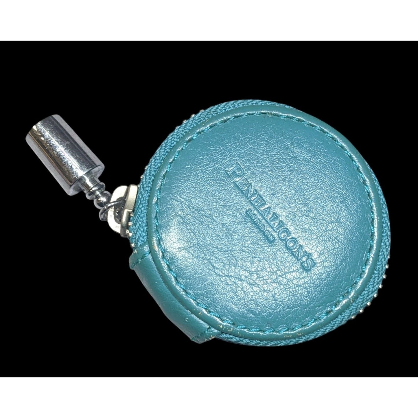 Vintage Penhaligon's Of London Round Blue Zipper Coin Purse