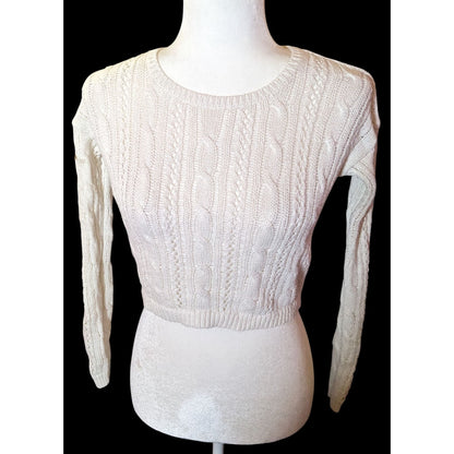 Preppy Abercrombie Kids White Knit Sweater