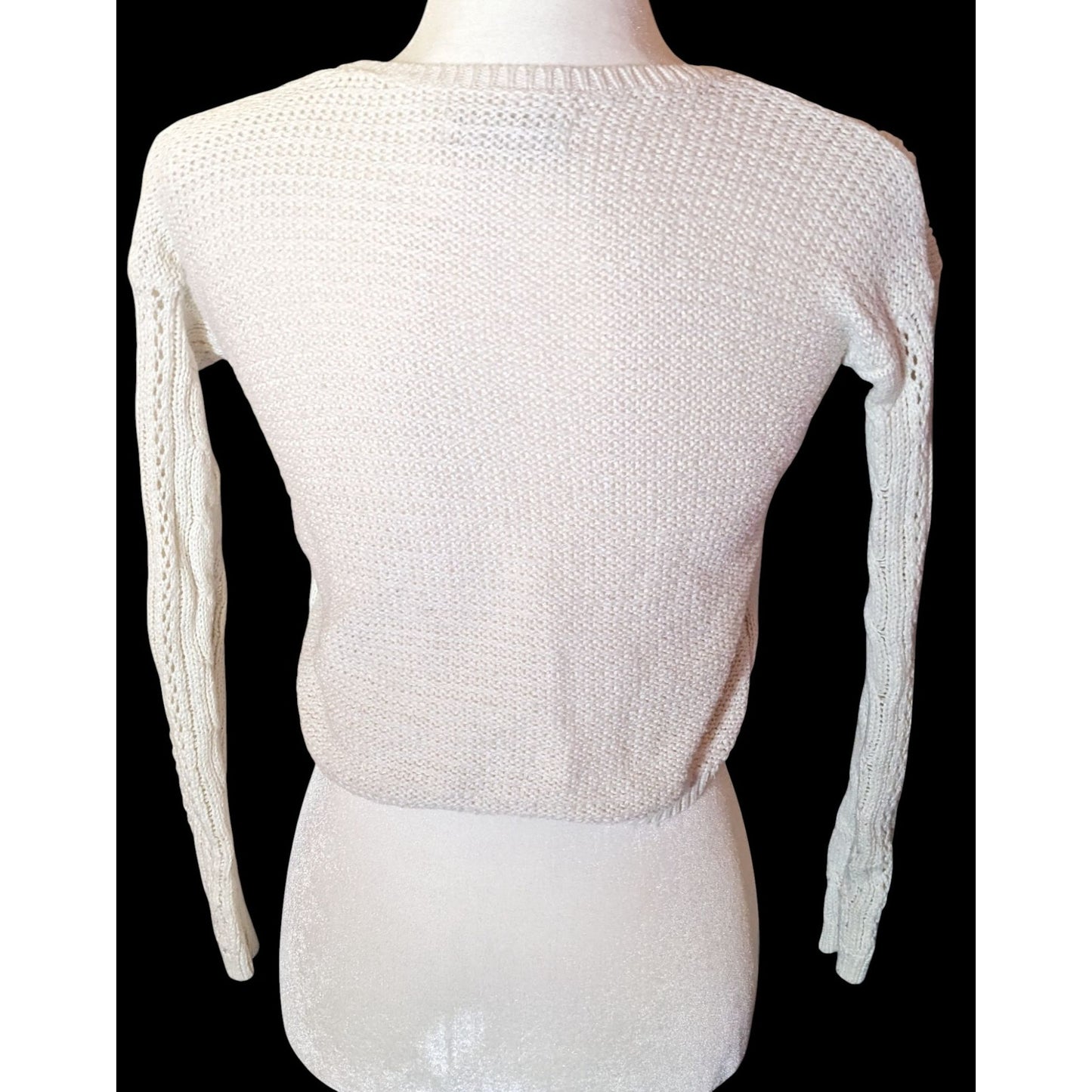 Preppy Abercrombie Kids White Knit Sweater