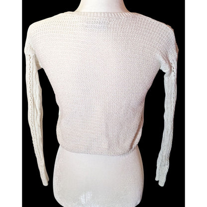 Preppy Abercrombie Kids White Knit Sweater