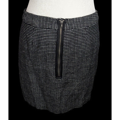Gap Preppy Black And White Wool Mini Skirt