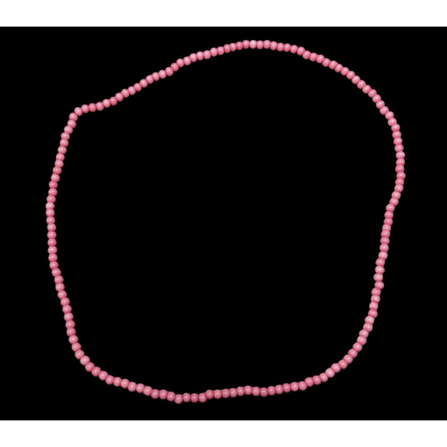 Simple Pink Seed Bead Casual Stretchy Necklace