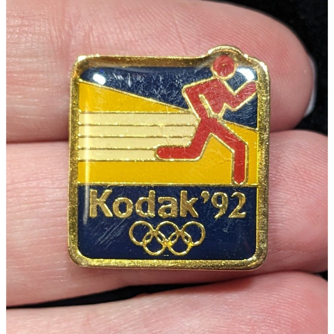 Vintage 90s Kodak Olympics Track Collectible Lapel Pin