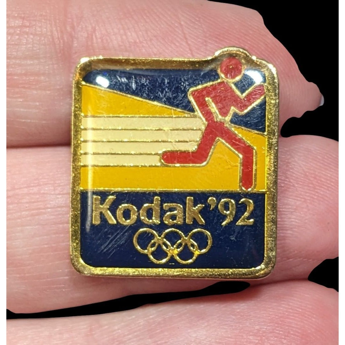 Vintage 90s Kodak Olympics Track Collectible Lapel Pin
