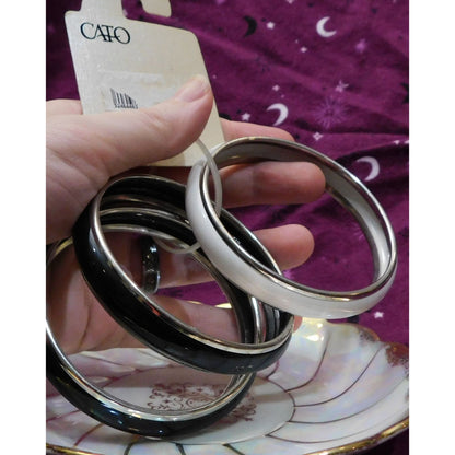 Cato Black And White Bangle Set (New With Defect)