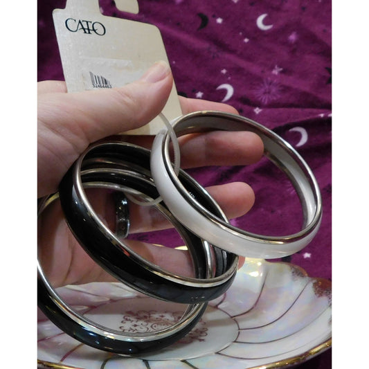 Cato Black And White Bangle Set (New With Defect)