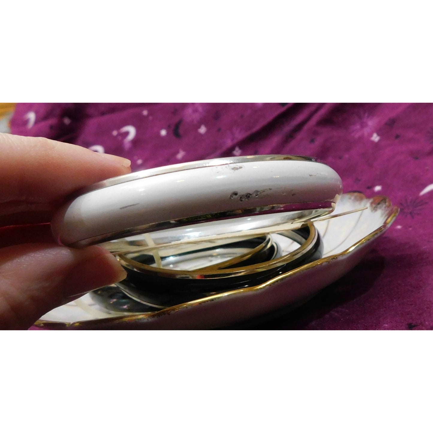 Cato Black And White Bangle Set (New With Defect)