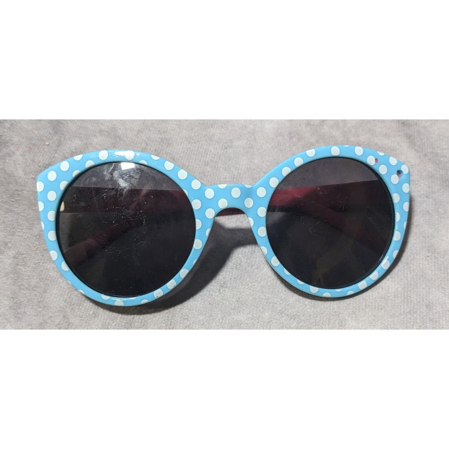 Kids Minnie Mouse Blue And Pink Polka Dot Sunglasses